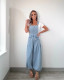 EVE Casual Loose Wide Leg Denim Suspenders Pants Jumpsuit GYAN-89122