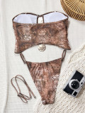 EVE Sexy Backless Wrap Chest Leopard Print Bikini Set CSYZ-G685KY