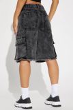 EVE Washed Straight Denim Seventh Pants GYAN-12219