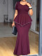 EVE Short Sleeve Solid Color Maxi Dress GYLY-10931