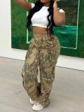 EVE Camouflage Print Zipper Pants GSMJ-8028