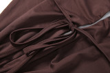 EVE Halternck Tassel Backless Mini Dress DLSF-K25D91073