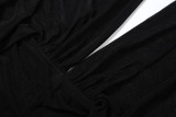 EVE Deep V Neck Halterneck Backless Mesh Mini Dress XEF-K6D01882A