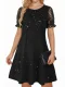 EVE Short Sleeve Sequin Lace Mini Dress GYGE-26026