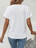 EVE Lace V Neck Loose Patchwork Tops GYGE-26030