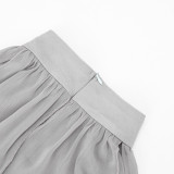 EVE Solid-Color Chiffon Sleeveless Tops GSZM-D26TP029