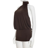 EVE Sleeveless Tie Up Backless Mini Dress GSZM-J26DS023