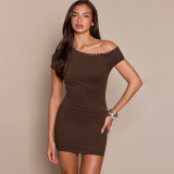 EVE Sleeveless Off Shoulder Mini Dress GSZM-C26DS041