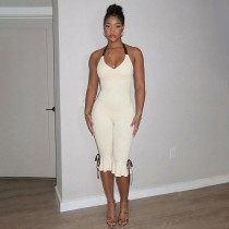EVE Halterneck Sleeveless Backless Seventh Jumpsuit GSZM-C26JP028