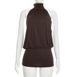 EVE Sleeveless Tie Up Backless Mini Dress GSZM-J26DS023
