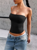 EVE Solid Color Wrap Chest Tank Tops GZYU-K262Y0010