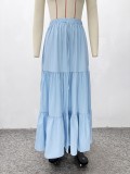 EVE Solid Color Loose Long Sleeve Two PIece Skirts Set GQZF-8354