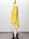 EVE Solid Color Long Sleeve Loose Shirt GQZF-7111