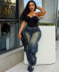 EVE Fashion Washed Wide Leg Jeans GAKF-60210