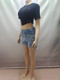 EVE Fashion High Waist Denim Shorts GAKF-60113