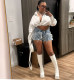 EVE Fashion High Waist Denim Shorts GAKF-60113