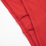 EVE Solid Color Short Sleeve Backless Mini Dress GDSF-C26DS023