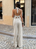 EVE Sleeveless Backless Solid Color Jumpsuit GZEY-K26290039