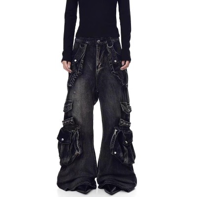 EVE Fashion Multi Pockets Straight Jeans GQLF-910