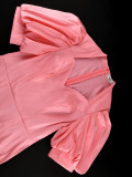 EVE Lantern Sleeve Solid Color Slim Midi Dress GKEN-ADR060133