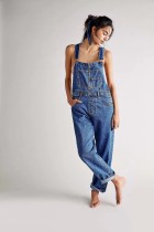 EVE Casual Loose Fitting Denim Overalls GQLF-3256