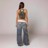 EVE Fashion Patchwork Loose Straight Jeans GQLF-8564