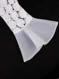 EVE Lace See Through Tulle Midi Dress GKEN-ADR051167