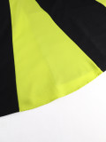 EVE Plus Size Long Sleeve Color Block Long Dress GKEN-ADR051014