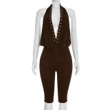 EVE Deep V Neck Backless Seventh Jumpsuit GDSF-J26JP015