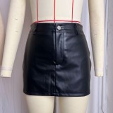 EVE PU Leather Mini Skirts GPBY-8162