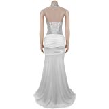 EVE Halterneck Sequin Backless Maxi Dress BY-7642