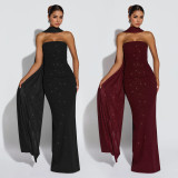 EVE Sexy Sequin Wrap Chest Split Maxi Dress BY-7635