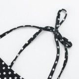 EVE Polka Dots Print Backless Mini Dress MXBF-J26DS002