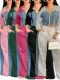 EVE Long Sleeve Color Block Two Piece Pants Set YH-9010
