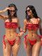 EVE Sequin Print Sling Bikinis Two Piece Swimsuit CASF-6819