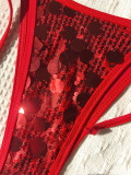 EVE Sequin Print Sling Bikinis Two Piece Swimsuit CASF-6819