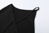 EVE Slash Neck Tassel Patchwork Tight Maxi Dress GZJQ-K25D91010