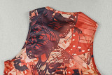 EVE Retro Prints Sleeveless Two Piece Pants Set GJYO-919160