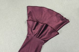 EVE V Neck Long Sleeve Color Block Maxi Dress GJYO-303969