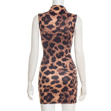 EVE Leopard Print Sleeveless Mini Dress GDSF-J26DS004