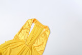 EVE Deep V Neck Ruched Backless Maxi Dress XEF-K6D00781A