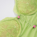 EVE See Through Lace Patchwork Sling Tank Tops GPKJ-MR47143