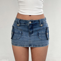 EVE Casual Simple Denim Skirt GPKJ-MR46255