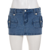 EVE Casual Simple Denim Skirt GPKJ-MR46255
