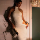 EVE Off Shoulder Solid Color Maxi Dress GYME-K6D02041A