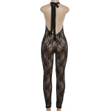 EVE Lace Sleeveless Backless Skinny Jumpsuit GSLF-K6Q02836A