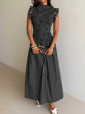 EVE Stripe Sleeveless Maxi Dress GPBY-DR8187