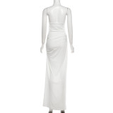 EVE Off Shoulder Solid Color Maxi Dress GYME-K6D02041A