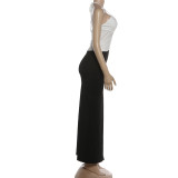 EVE Sexy Hollow Out Halterneck Irregular Maxi Dress GZJQ-K6D00759A