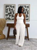 EVE Solid Color Sleeveless Casual Two Piece Pants Set SFY-839